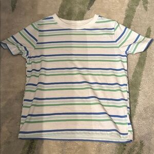 Garanimals White Tee with Blue and Green Stripes